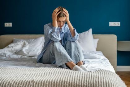 Worried stressed female with nervous breakdown, emotional burnout after divorce trauma feel solitude